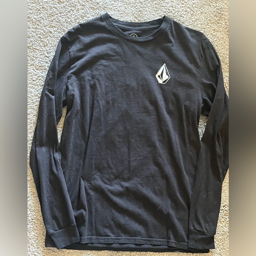 Volcom Black Long Sleeve Tee with Logo